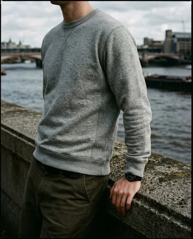 Vltava Sweatshirt, Grey Marl